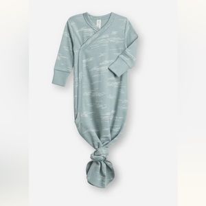 Colored Organics Indy Kimono Organic Newborn Gown - Waves / Ocean